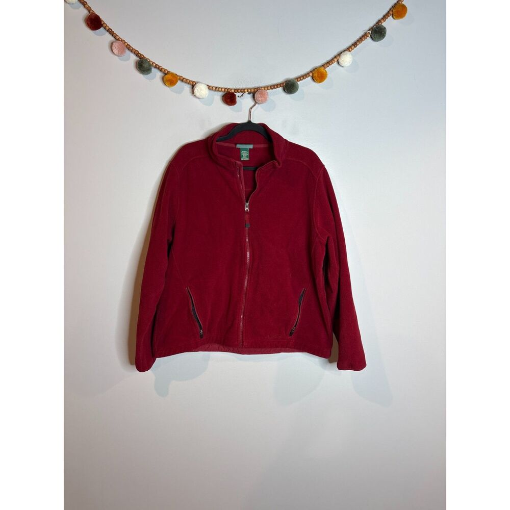 L.L. Bean red fleece jacket